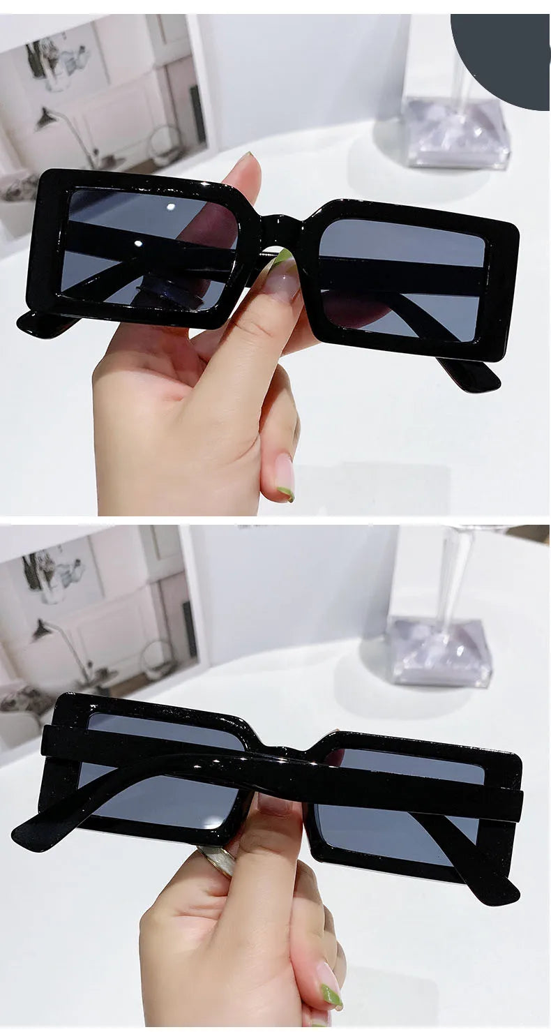 Women's Rectangular Sunglasses - Small Frame Beach Eyewear UV400