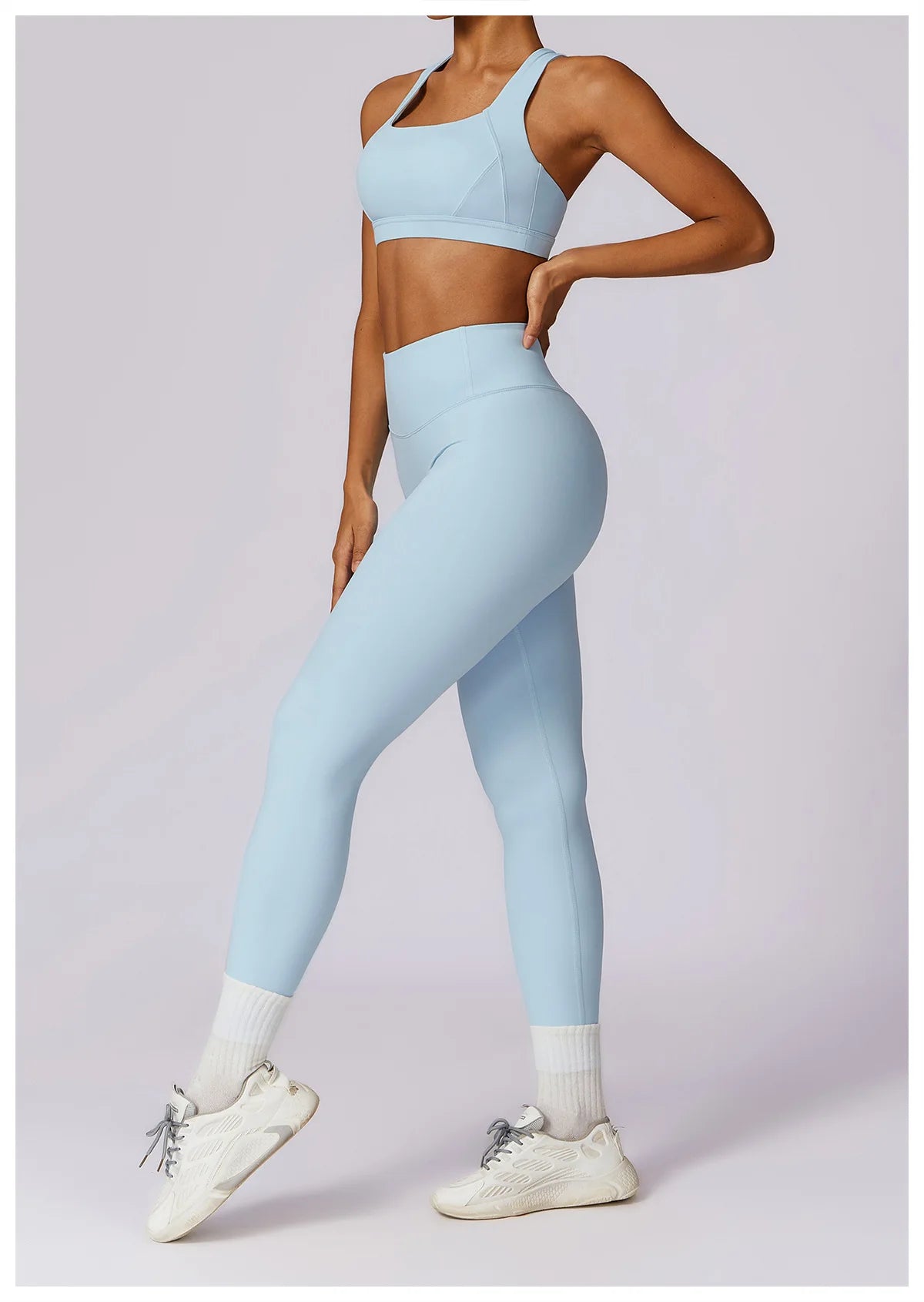 Women's 2Pcs Sports Fitness Tracksuit Workout Sportswear Quick-Drying Yoga Gym Yoga Set