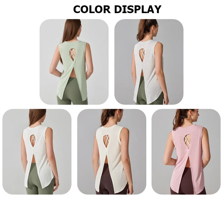 Women's Summer Gym Vest - Sleeveless Quick Dry Athletic Top for Running