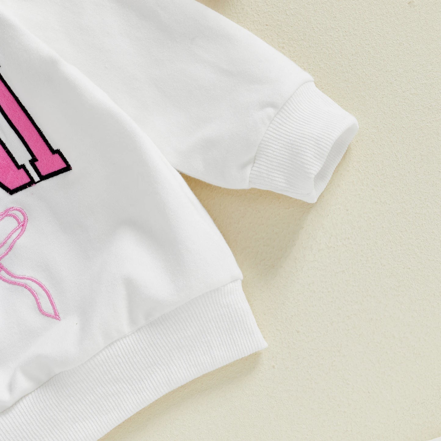 Family Matching Baby Sweatshirt - Long Sleeve Bow Embroidery Pullover
