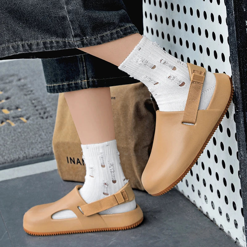 Men's Summer Slippers Platform Sandals Clogs Quick Dry Non-Slip Indoor Slides