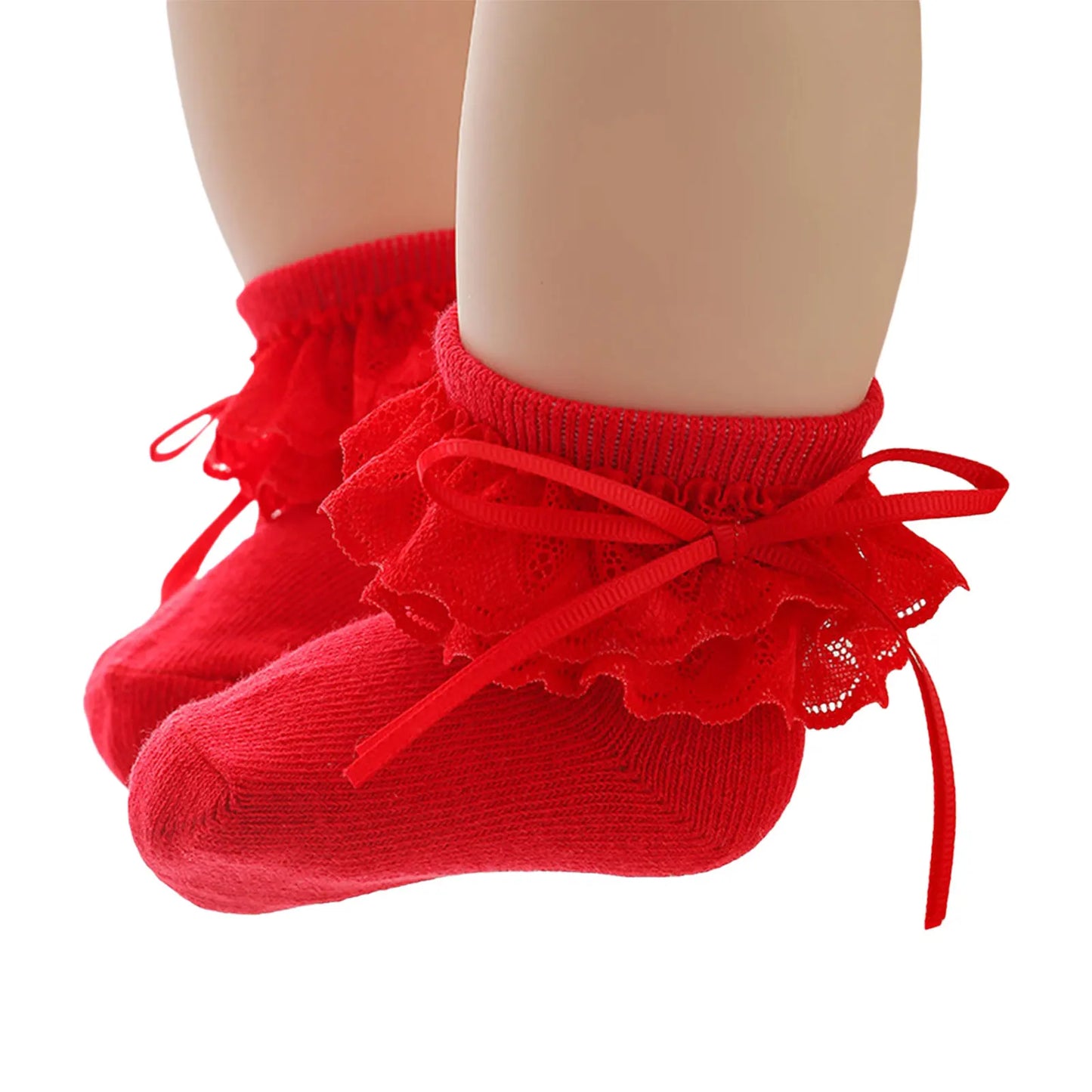 Infant Kids Baby Girls Socks Cute Baby Princess Dress Socks with Lace Bow