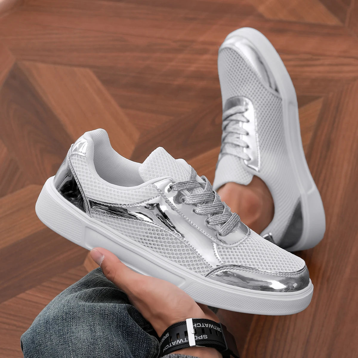 Men's Platform Skateboard Sneakers - Breathable Outdoor Vulcanized Tennis Shoes