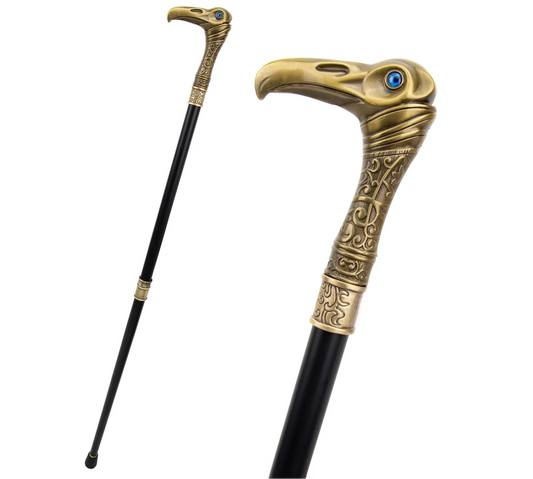 Copper Eagle Head Walking Cane - Luxury Decorative Vintage Stick 93cm