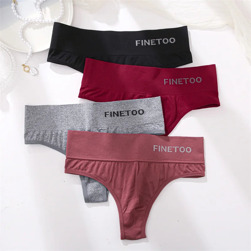 Seamless High Waist Thongs - 2 Pack Plus Size Underwear