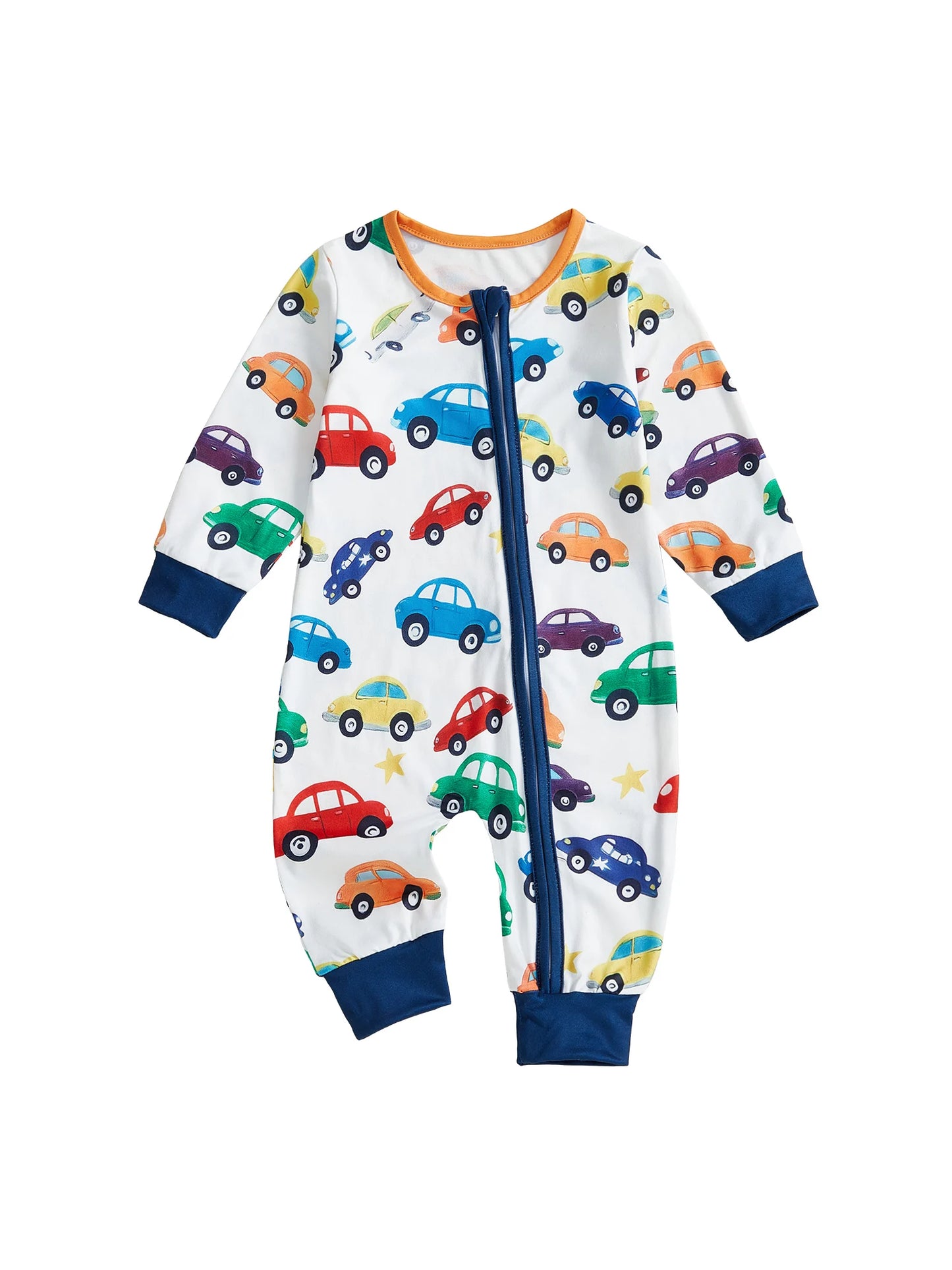Baby Boys Car Print Zip-Up Romper (0-18M)