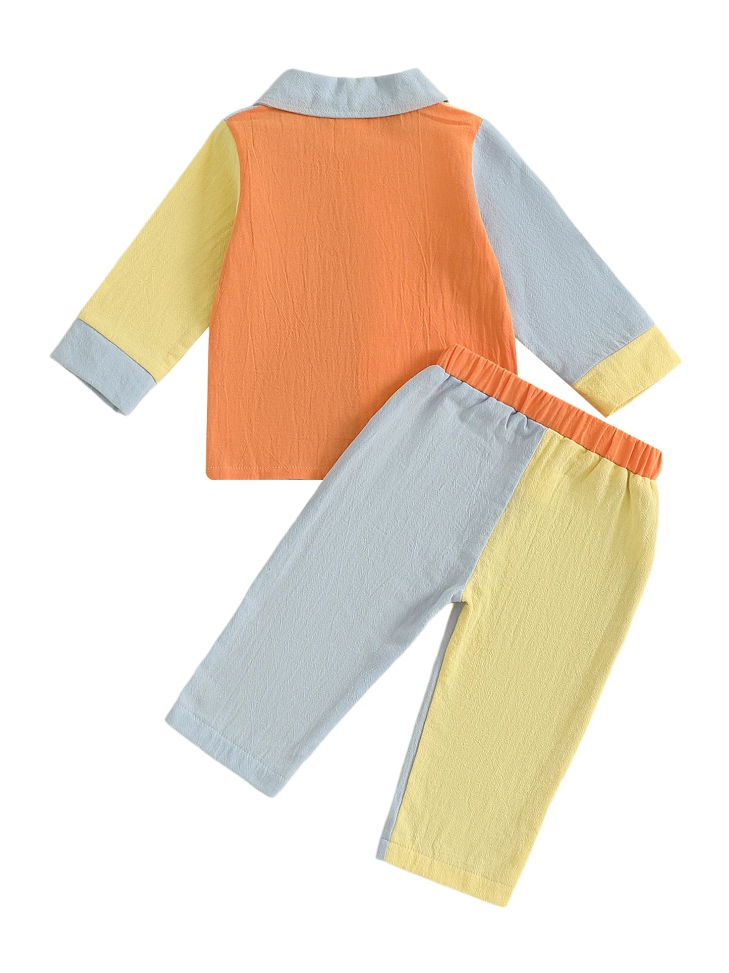 Boys Contrast Colour Shirt & Pants Set (0-4Y)