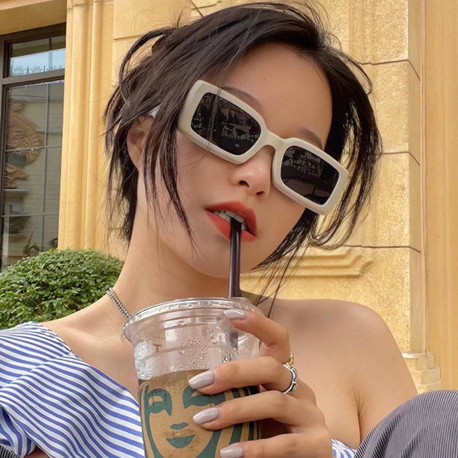 Women's Sunglasses Retro Square Eyewear Anti UV Sunshade Sunglasses UV400
