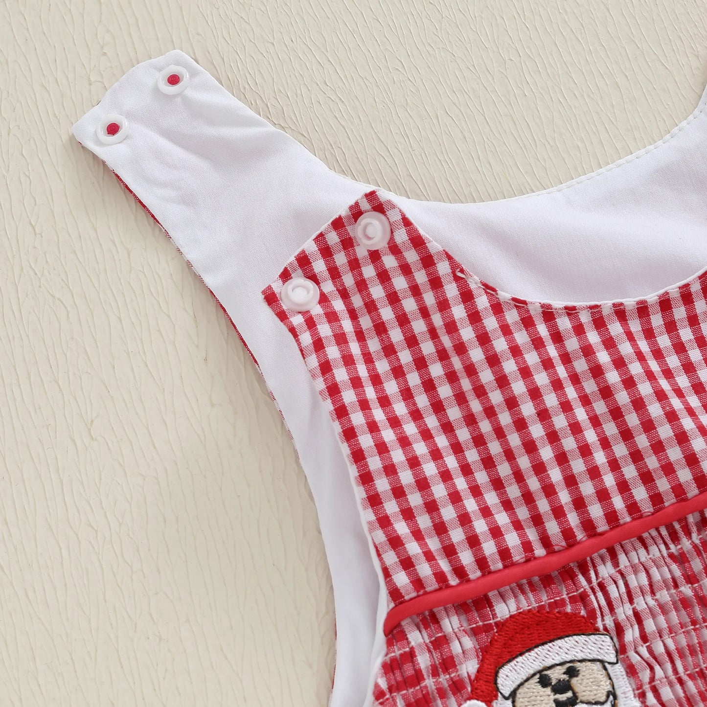 Lovely Baby Christmas Romper - Sleeveless Santa Claus Embroidery Jumpsuit (0-24M)