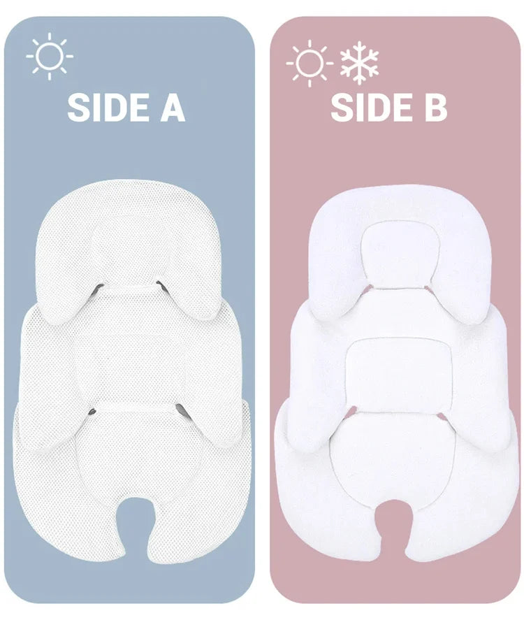 Universal Baby Stroller Seat Cushion - Double Sided Pad for Pram & Highchair