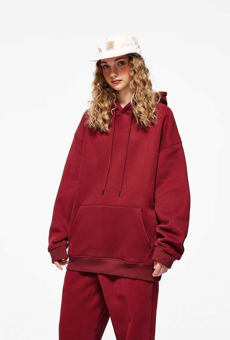 Unisex 350G Fleece Velvet Warm Hoodie
