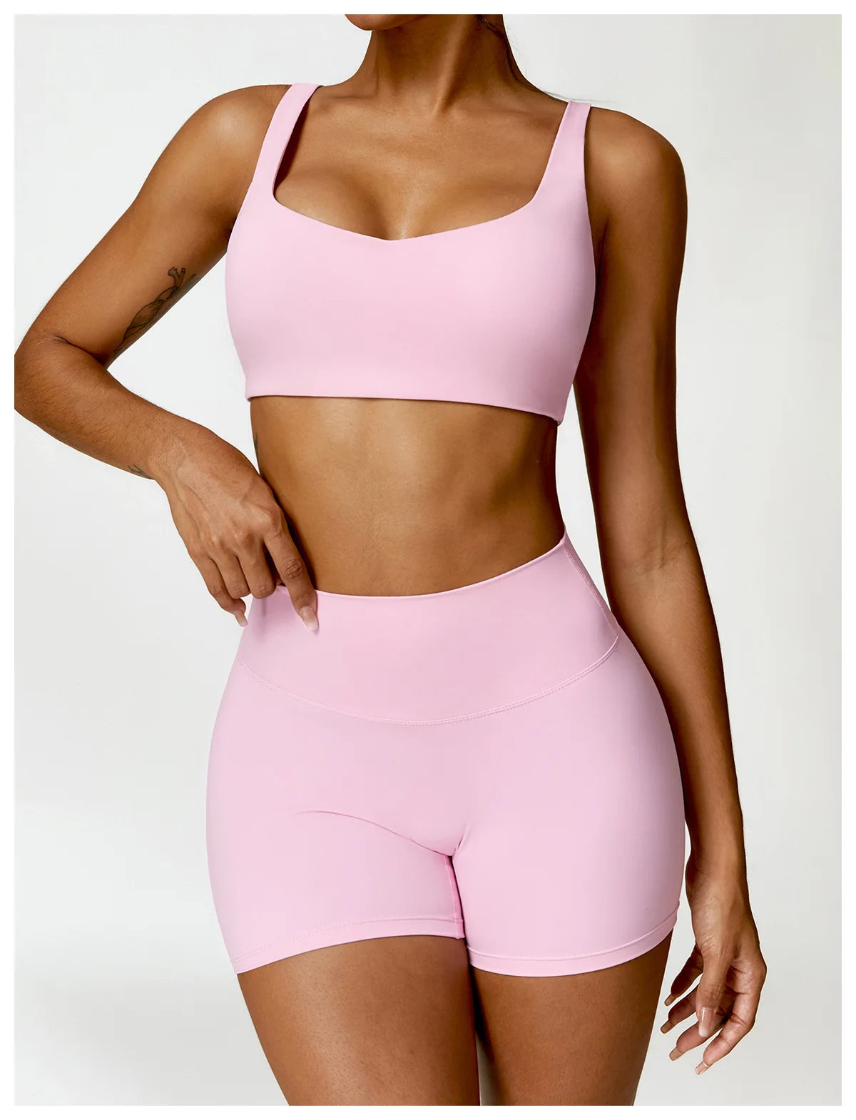 Women's 2 Pcs Yoga  Workout Sportswear Tracksuit Running Fitness Leggings Gym Set