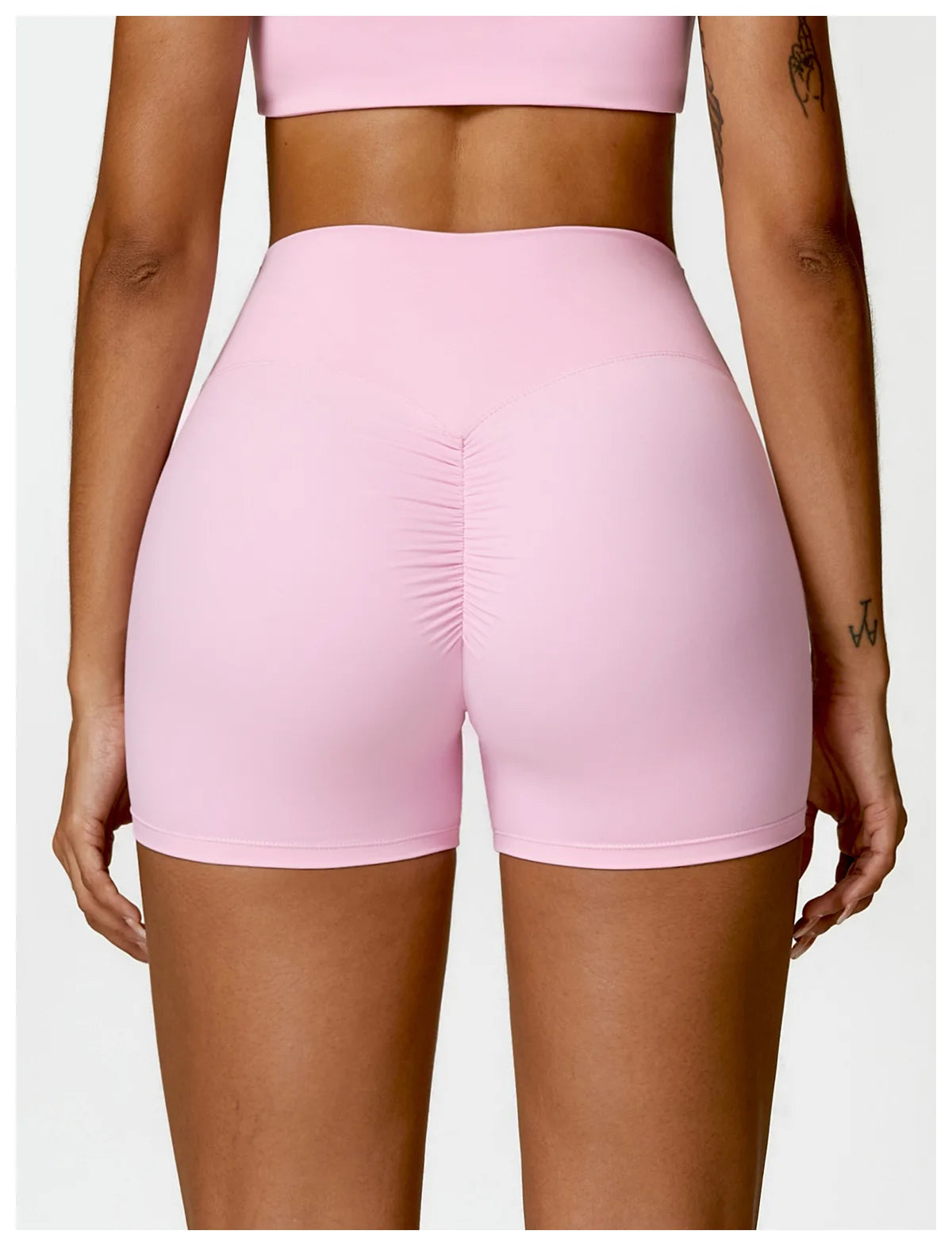 Women's Buttock Lift Scrunch Yoga Gym Leggings Cycling Slim Fit Workout  High Waist Sports Shorts