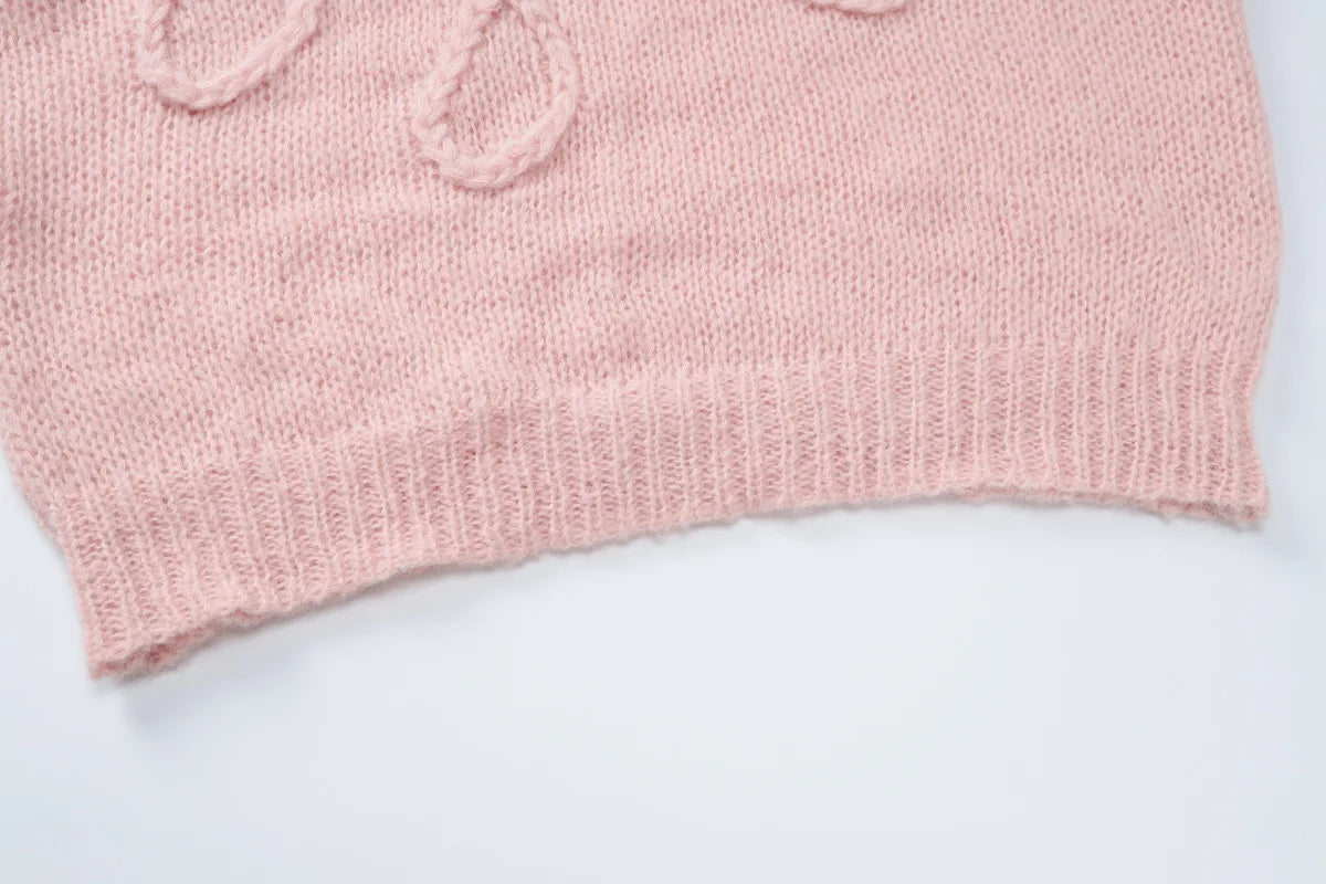 Women's Knitted Pullover Sweaters Top Casual Loose Round Neck Long Sleeve Top
