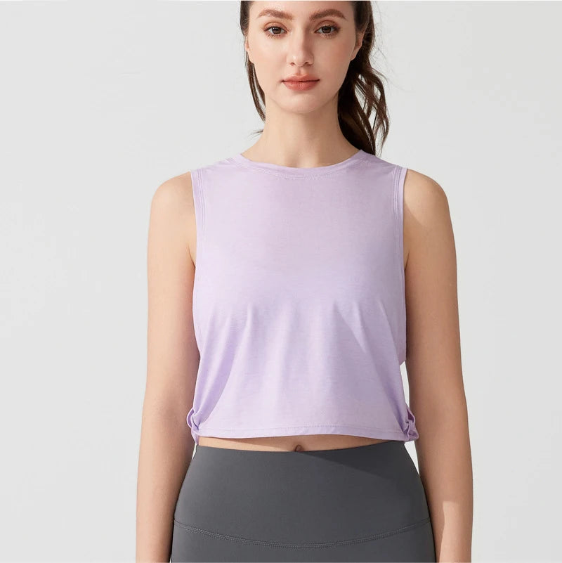 Women's Sleeveless Yoga Vest - Loose Fit Quick Dry Athletic Tank Top