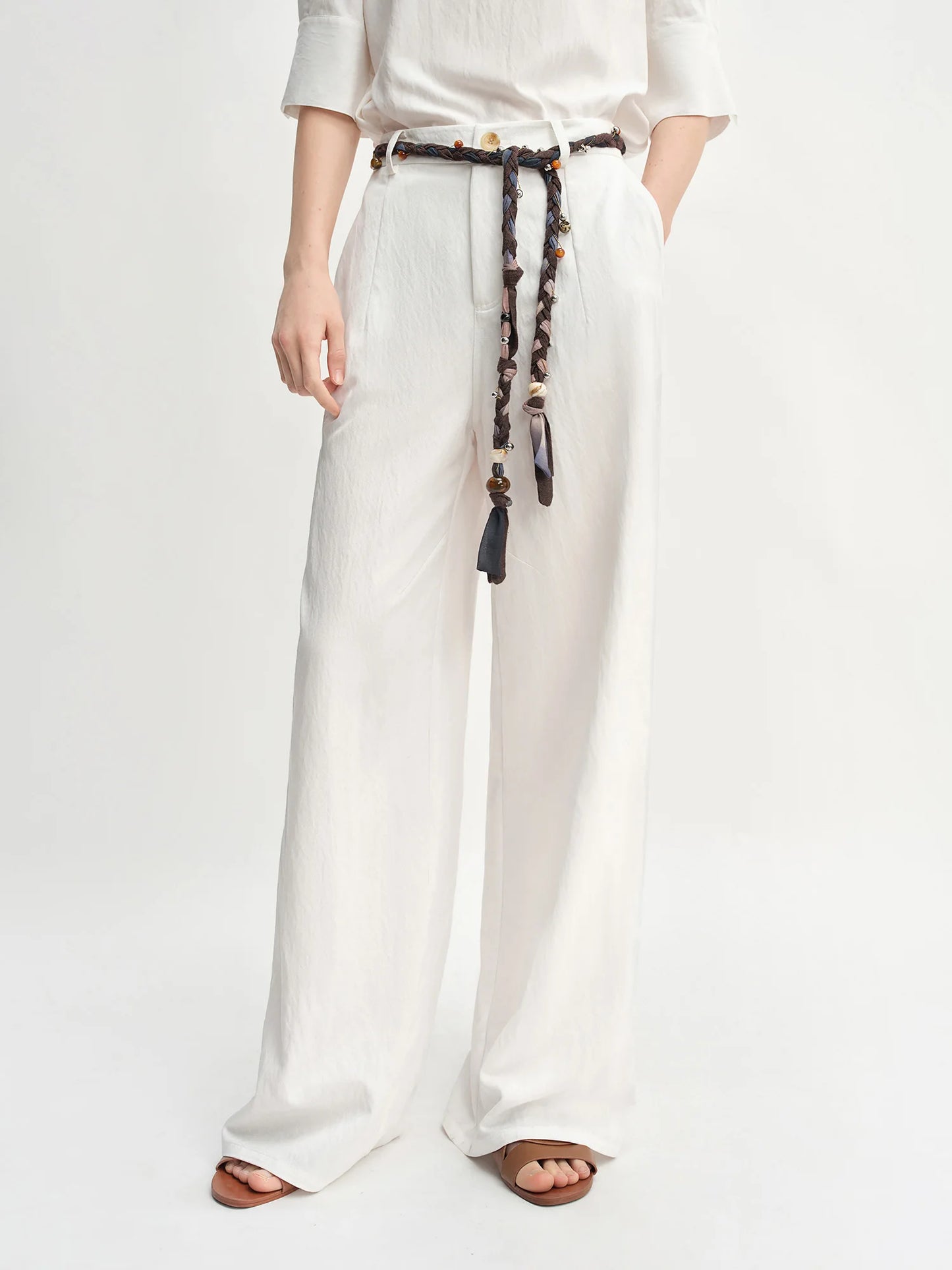 Women's Autumn Clothing Set - Long Sleeve Shirt & A-Line Skirt with V-Neck Top