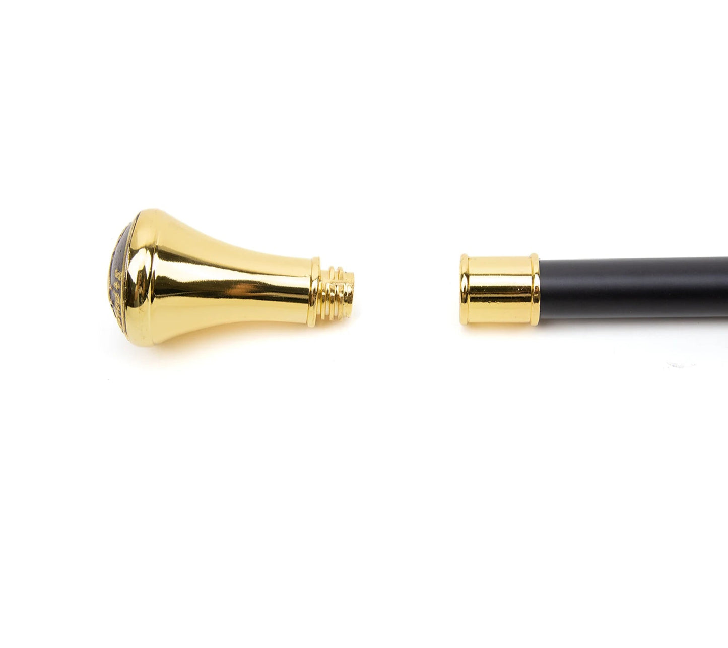 Luxury Panda Compass Walking Cane 93cm - Gold Black Decorative Gentleman's Stick