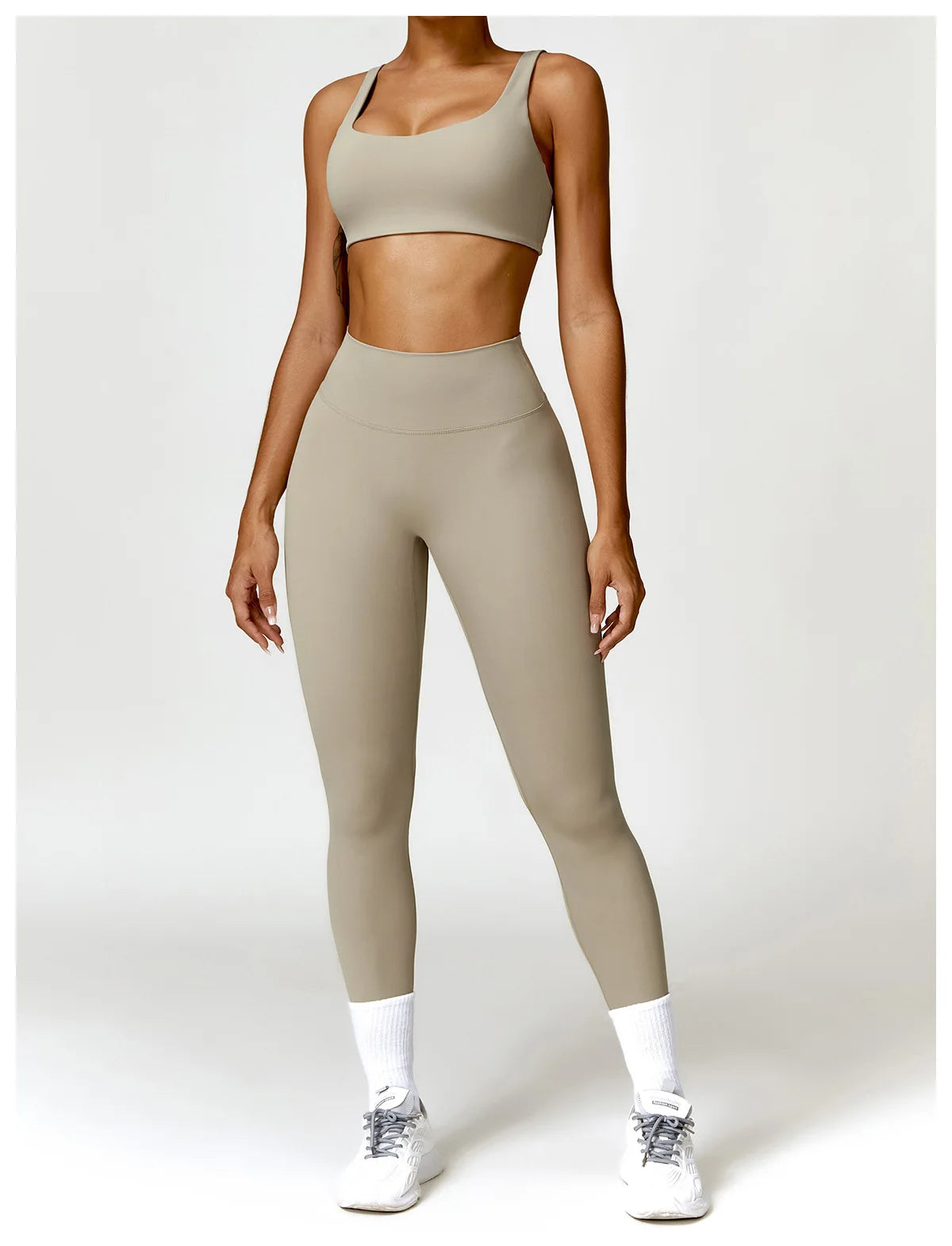 Women's 2 Pcs Yoga  Workout Sportswear Tracksuit Running Fitness Leggings Gym Set