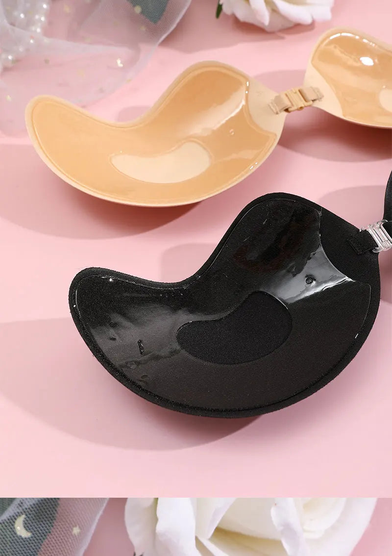 Invisible Push-Up Bra Set - Strapless Seamless Adhesive Bralettes (2 Pairs)