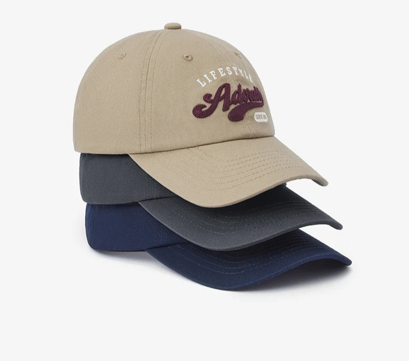 Retro College Style Embroidered Baseball Cap - Adjustable Snapback Sun Hat