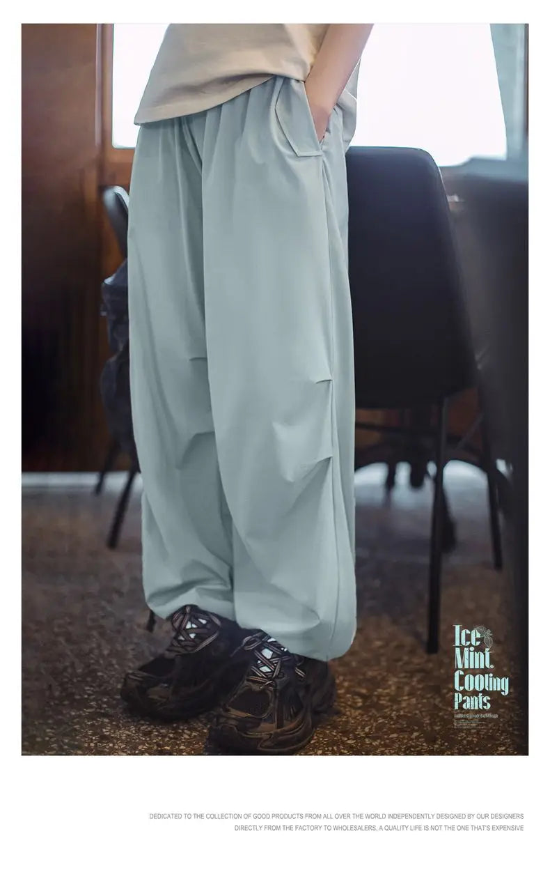 Women's Cool-Touch Parachute Pants - Lightweight Cargo Joggers
