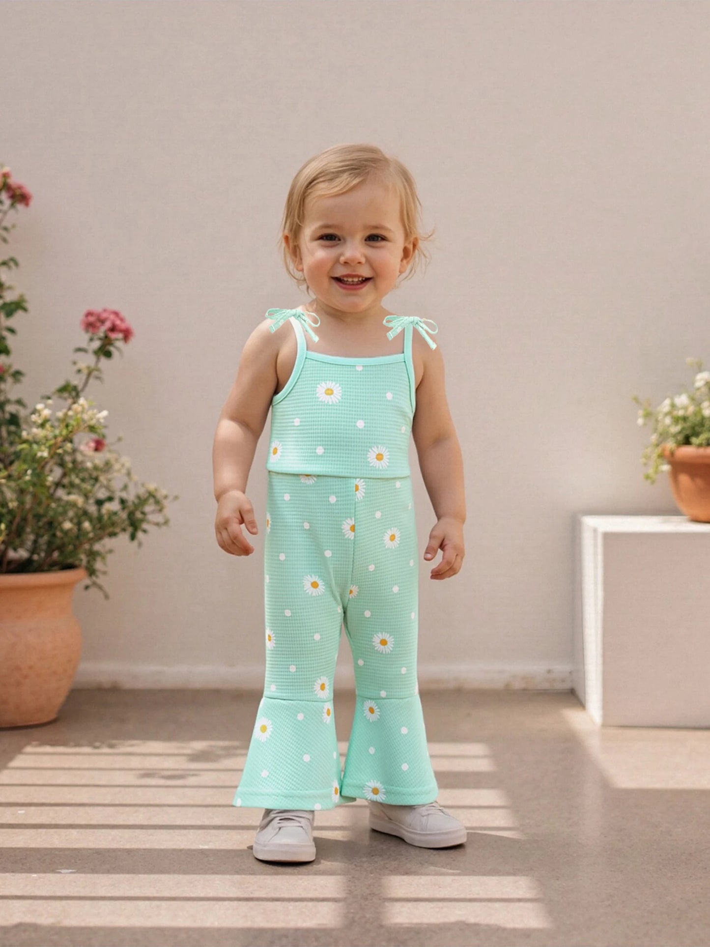 Baby Girls Autumn Winter Jumpsuit - Thick Knit Sleeveless Romper