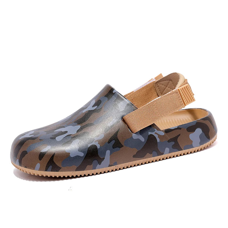 Men's Summer Slippers Sandals Camouflage Clogs Beach Slippers Flip Flop Casual Slides