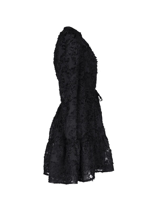 Autumn Winter Fashion - Elegant V-neck Chiffon Dress