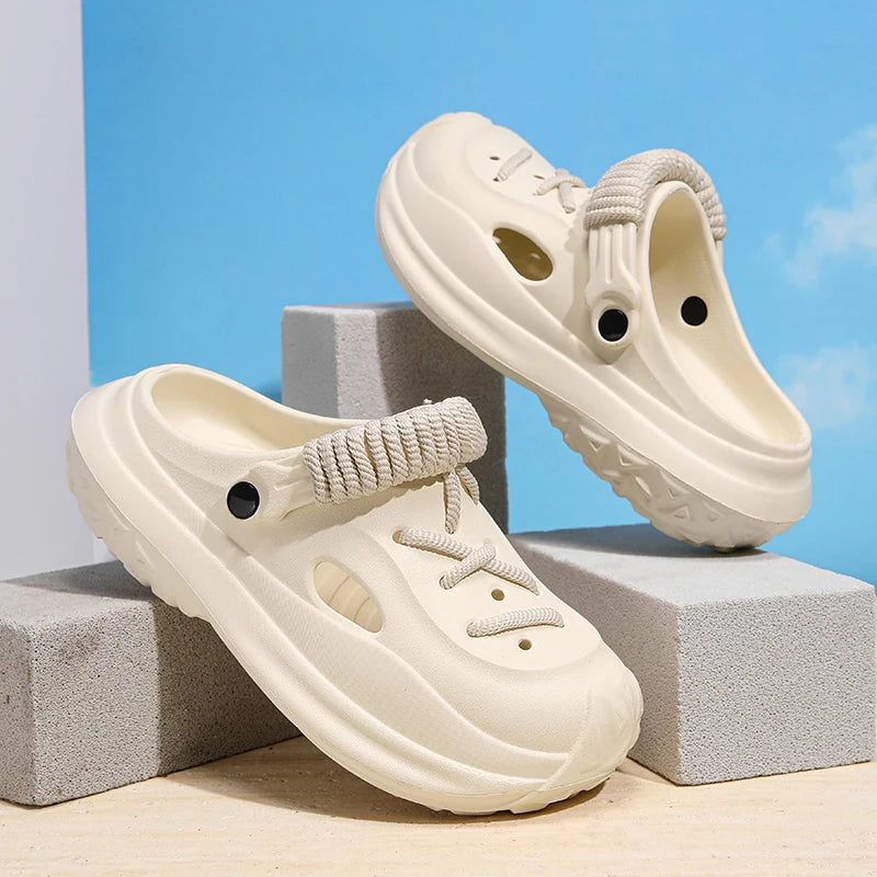 Men's Summer Slippers Platform Sandals Clogs Waterproof Beach Slippers Strap Design Flip Flops Slides