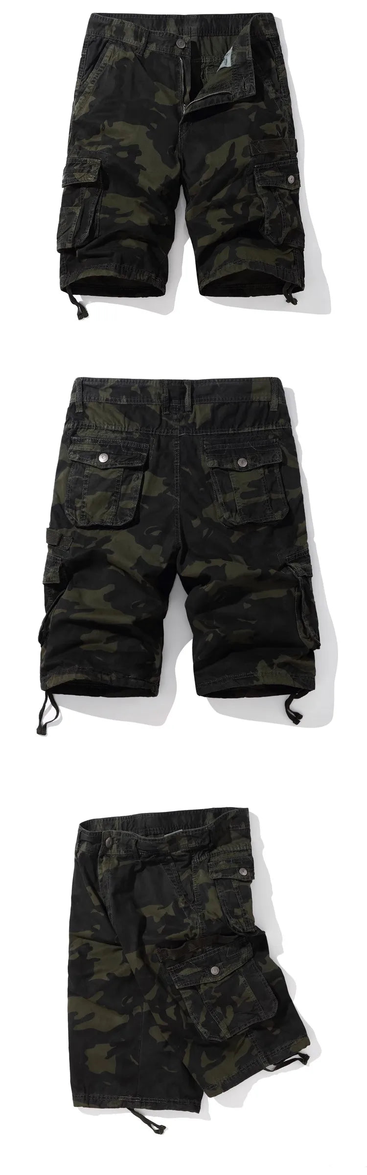 Men's Summer Cotton Casual Camouflage Cargo Shorts