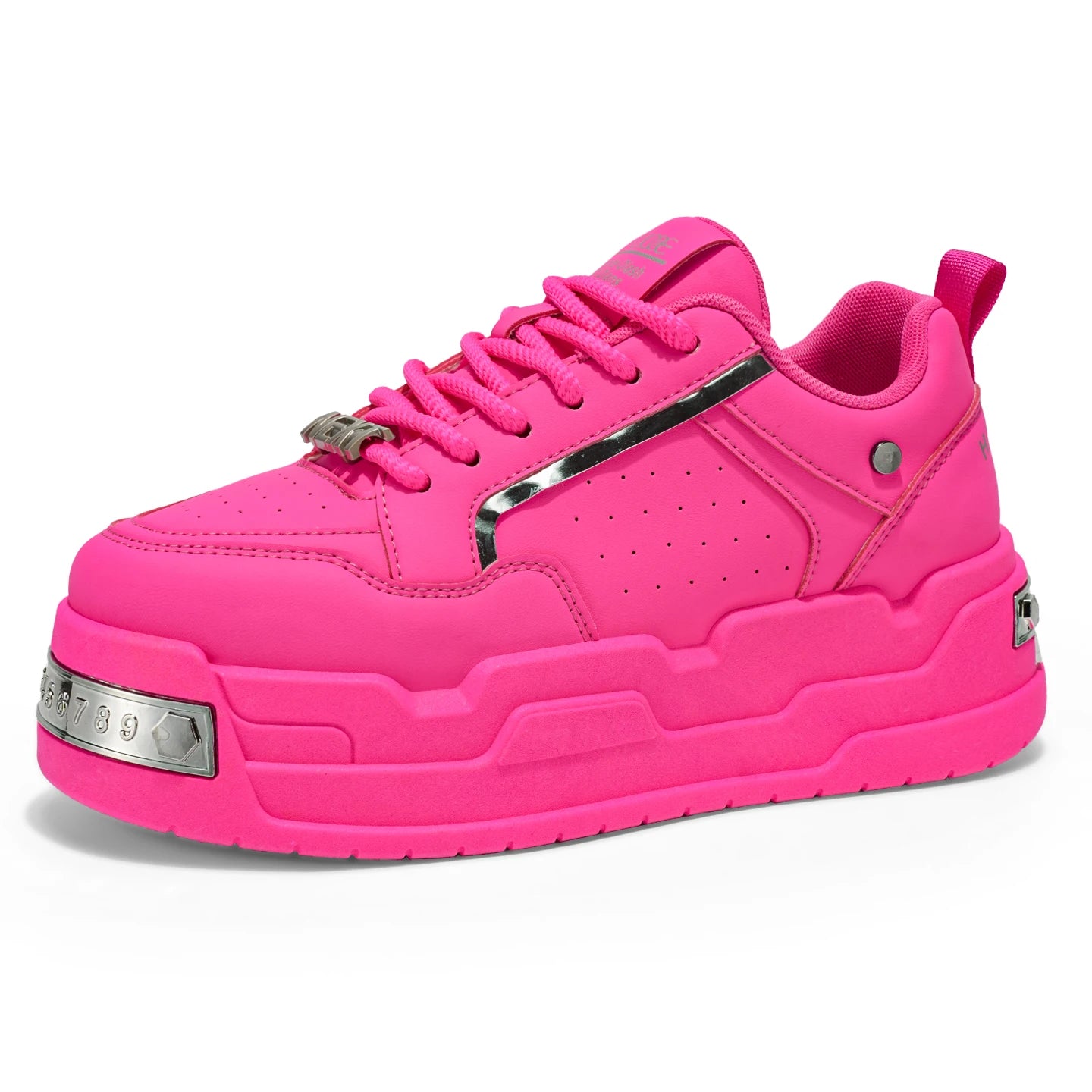 Men's Platform Sneakers - Metal Detail Sports Trainers