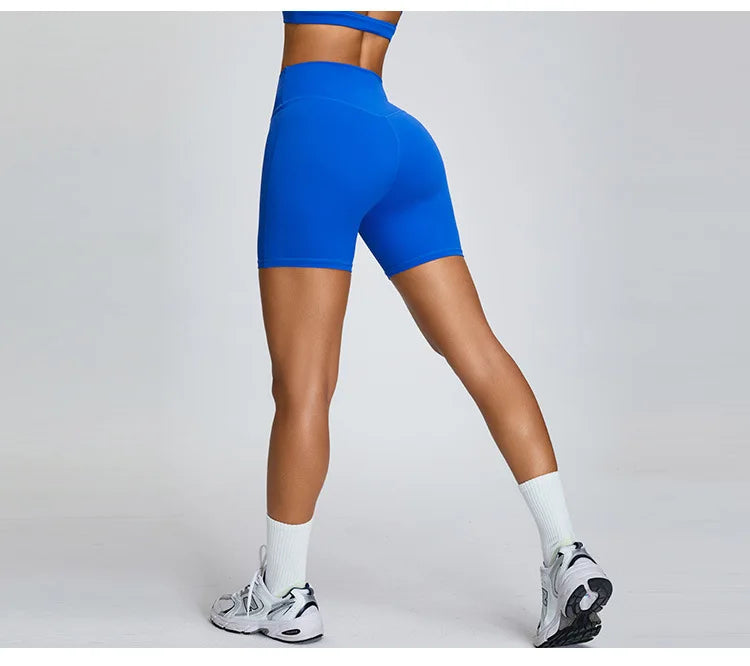 Women's Seamless Buttock Lift Sports Shorts  Running Scrunch Workout Yoga High Waist Gym Shorts