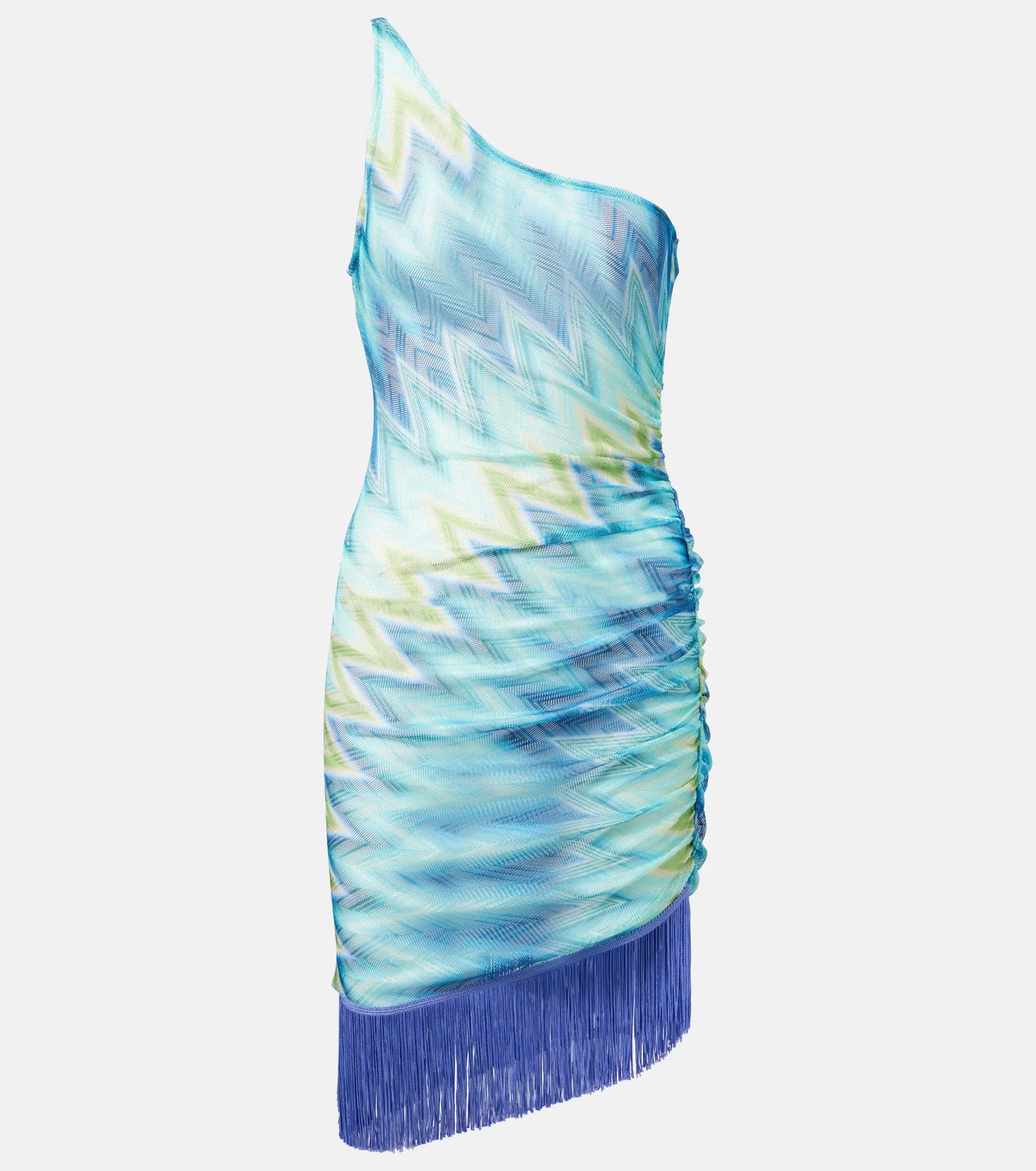 Women's Tassel One Shoulder Cut-Out Maxi Dress - Beach Cover Up & Evening Wear