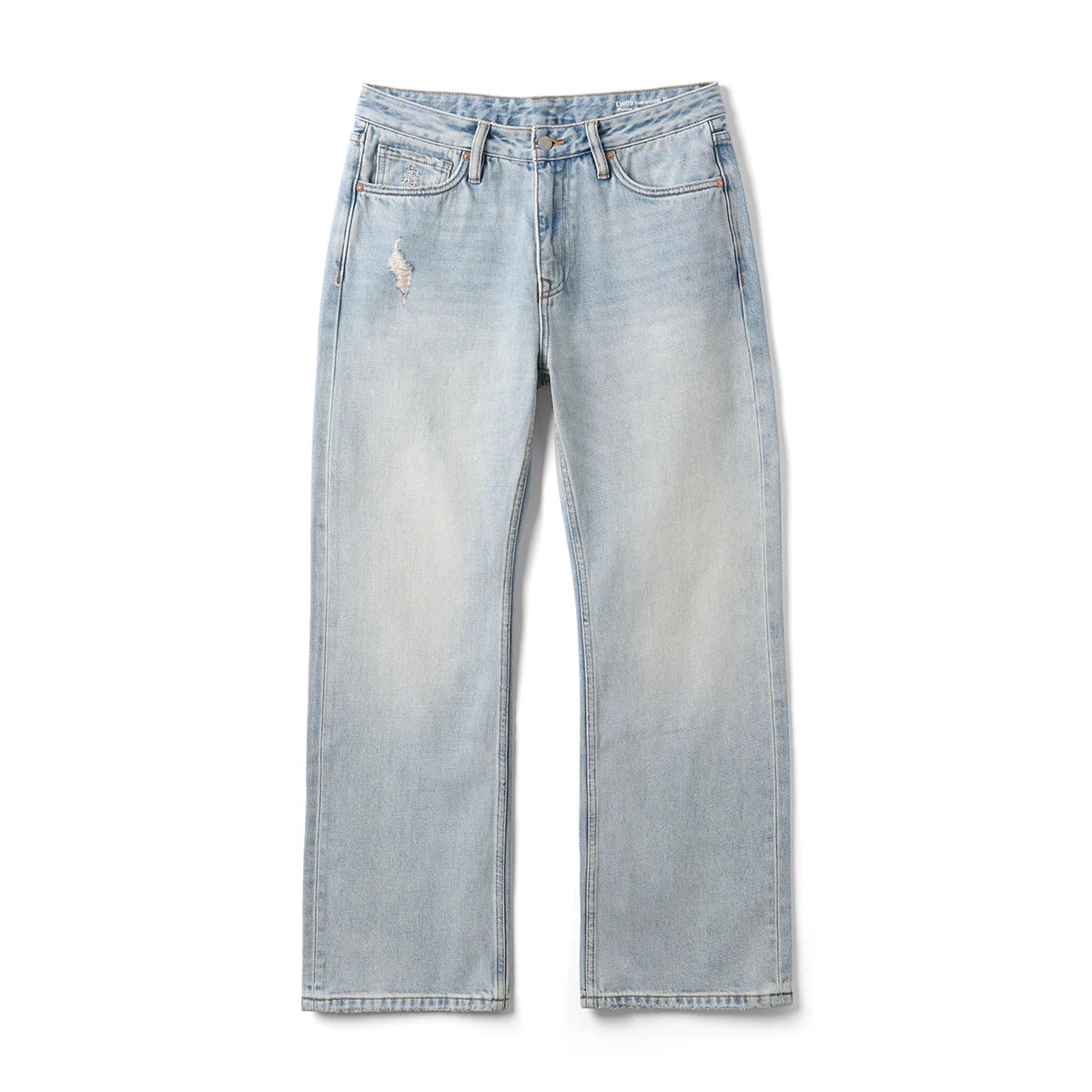 Men's High Standard Loose Relaxed 13.8oz 100% Cotton Ripped Denim Jeans - Plus Size