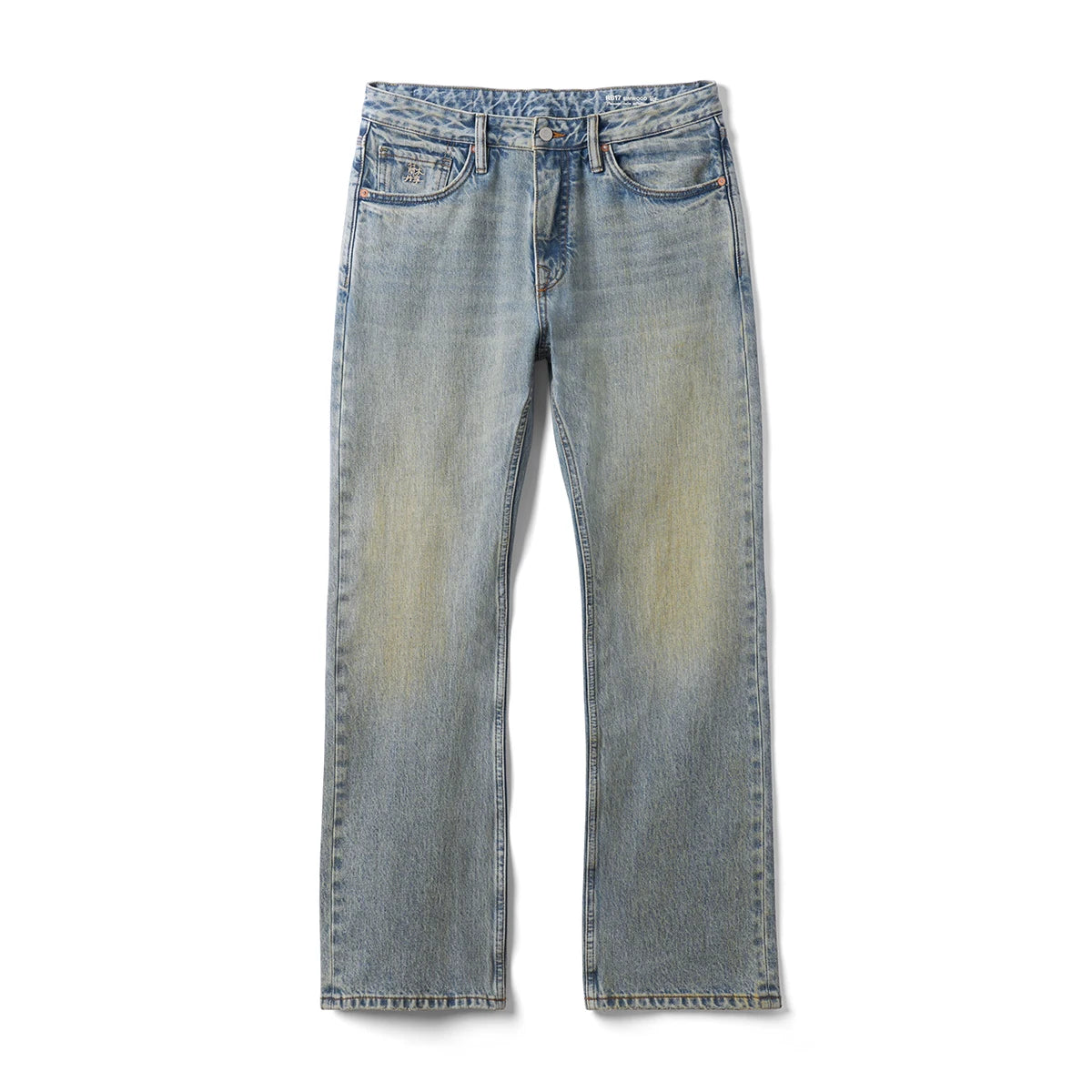 Men's Bootcut Jeans - Vintage Washed Denim with Stretch