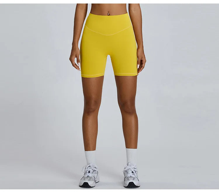 Women's Seamless Buttock Lift Sports Shorts  Running Scrunch Workout Yoga High Waist Gym Shorts