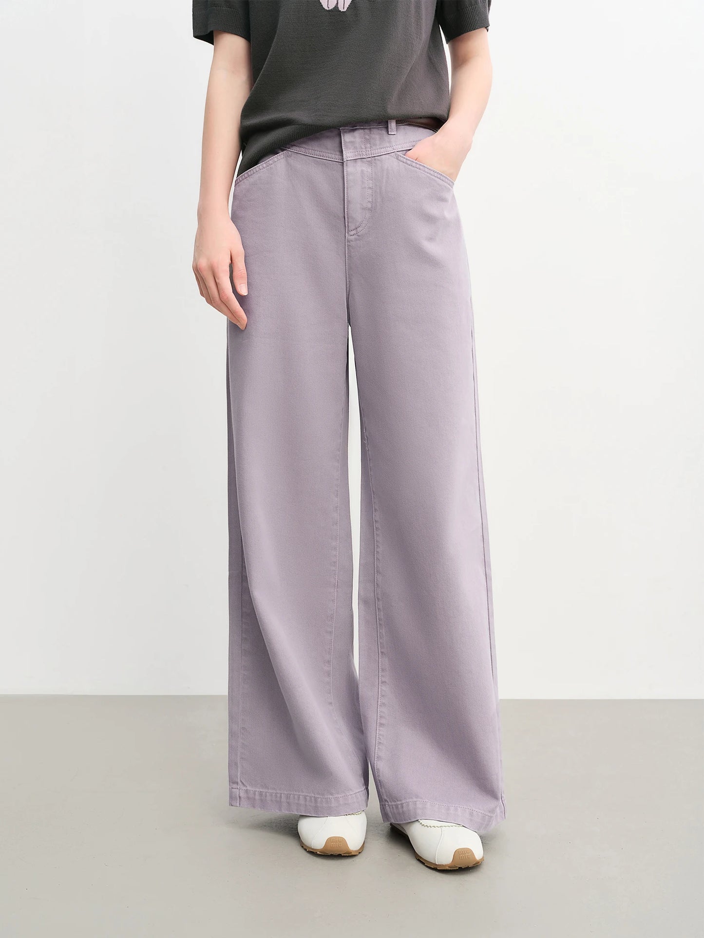 Women's Autumn Clothing Set - Long Sleeve Shirt & A-Line Skirt