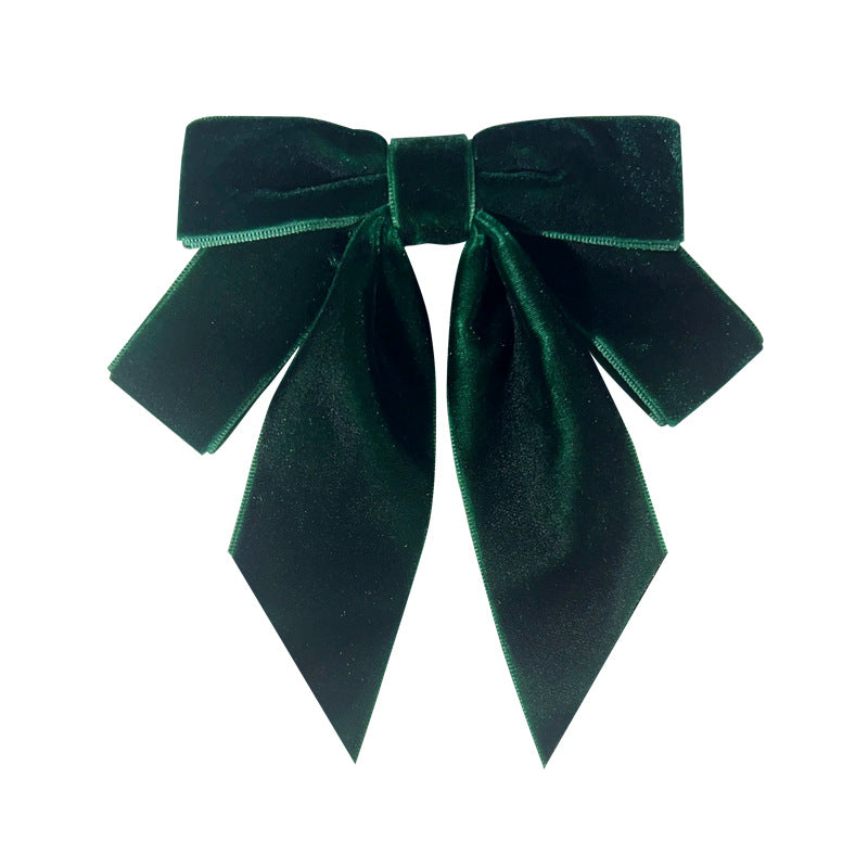 Women's Velvet Bow Tie Brooch - Elegant Collar Pin Accessory