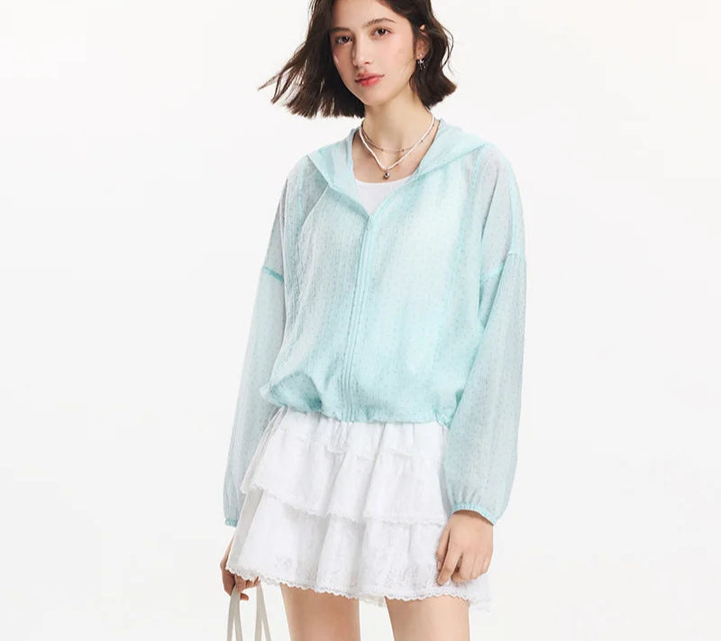 Women's Floral Print Hooded Jacket - Oversized Summer Casual Outerwear