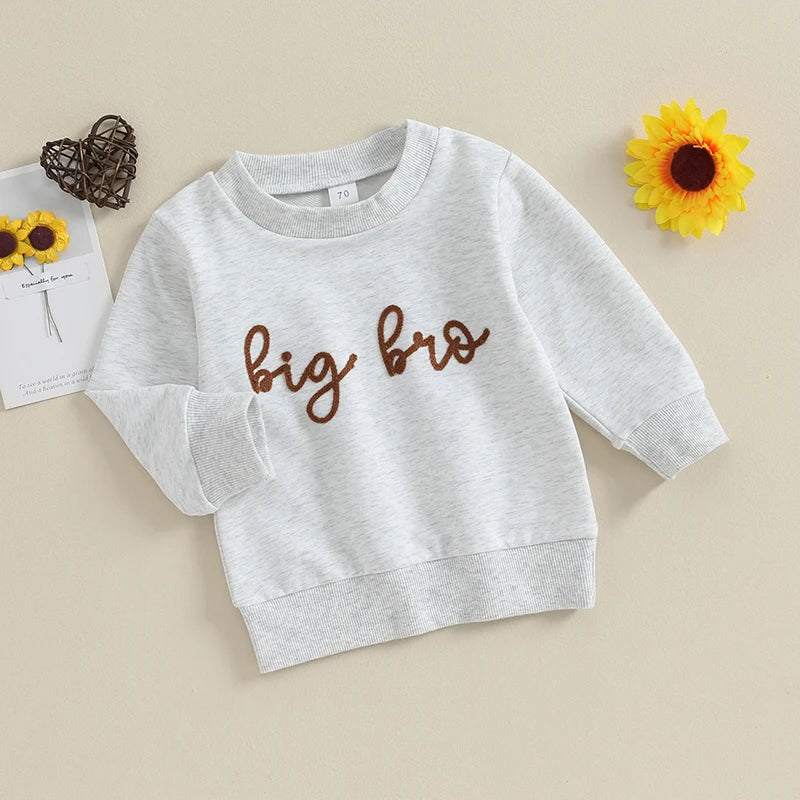 Toddler Baby Boys Sweatshirt Romper - Long Sleeve Letter Print Pullover Jumpsuit (0-4Y)