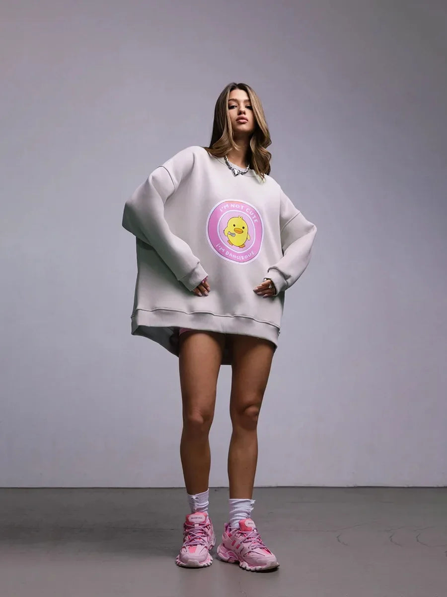 Women's Loose Round Neck Oversized Chic Sweatshirt