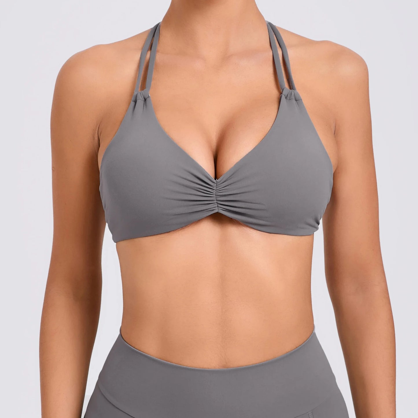 Women's Adjustable Yoga Bra Running Workout Underwear Fitness Push up Quick-Dry Sportswear Gym Top Scrunch Sports Bra