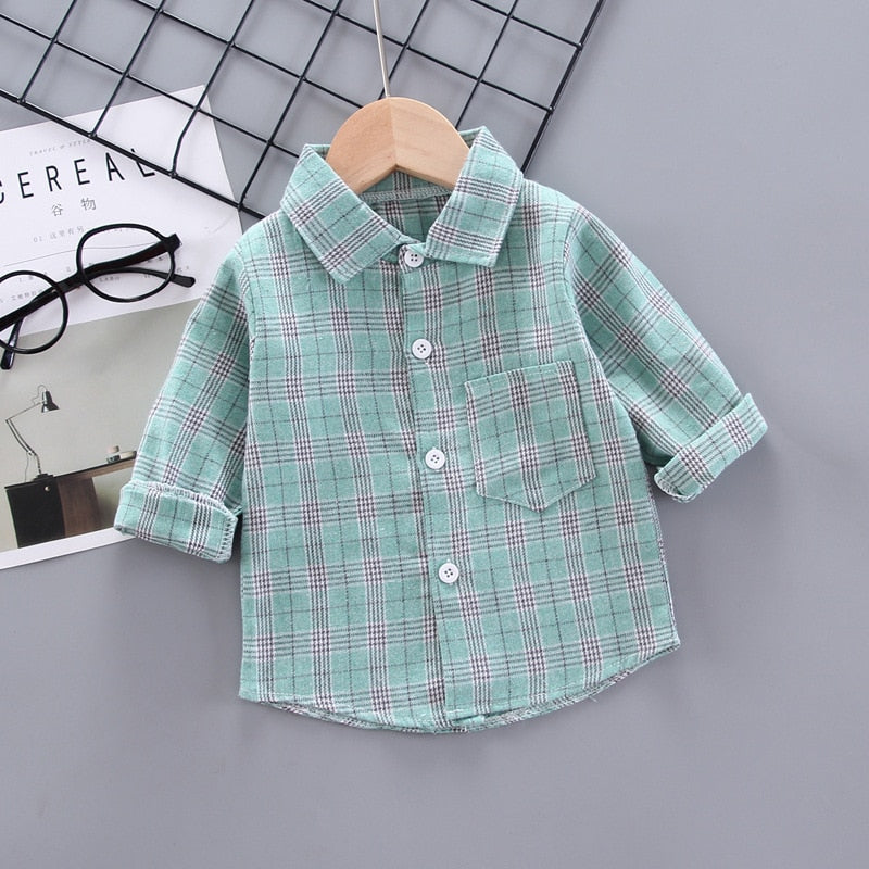 Baby. Boys Long Sleeve Striped Print Shirts