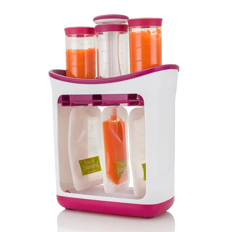 Baby Food Squeeze Station with 10 Pouches - Weaning Food Dispenser