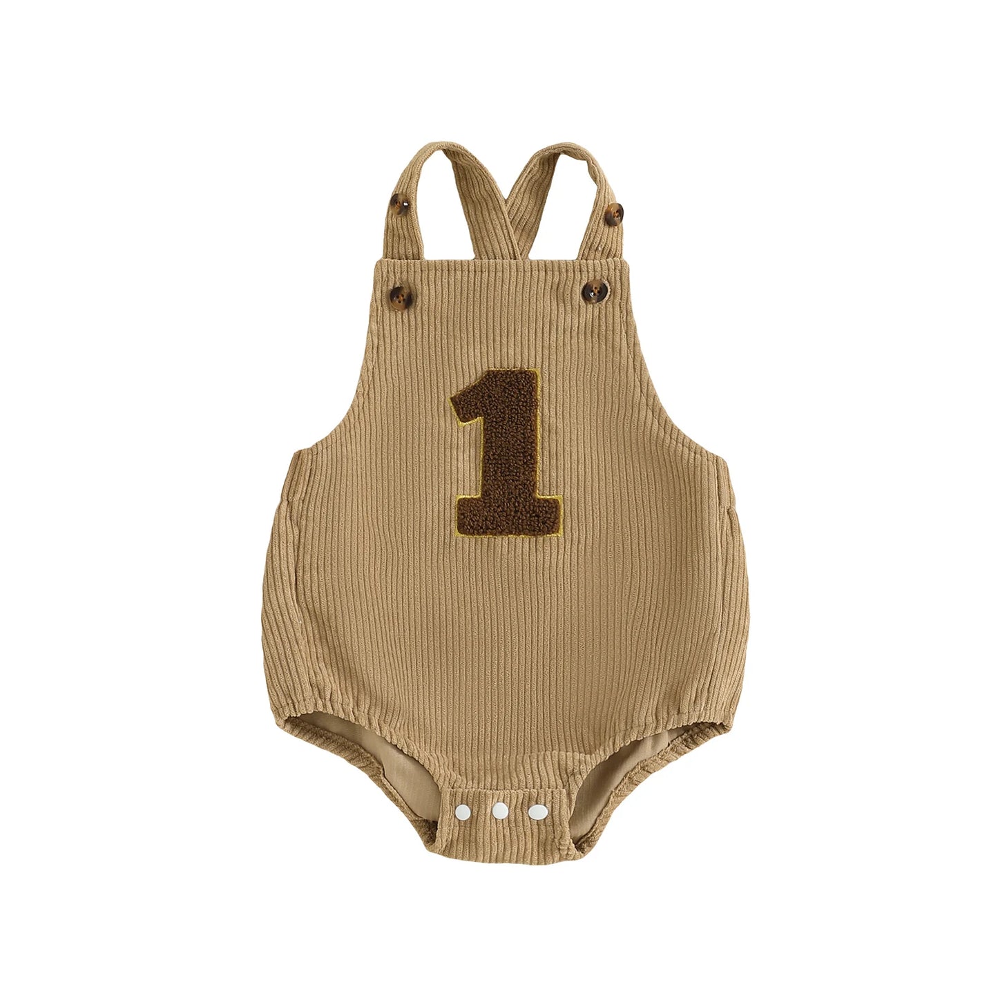 Baby Birthday Romper - Number Print Sleeveless Jumpsuit for Boys & Girls (0-18M)