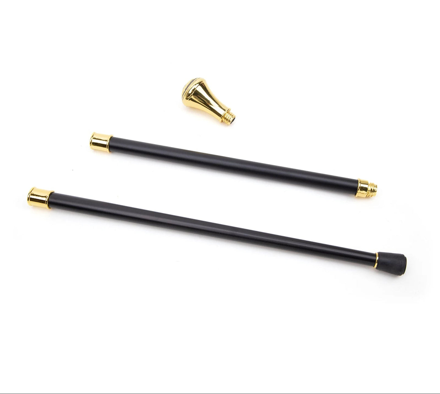 Luxury Panda Compass Walking Cane 93cm - Gold Black Decorative Gentleman's Stick