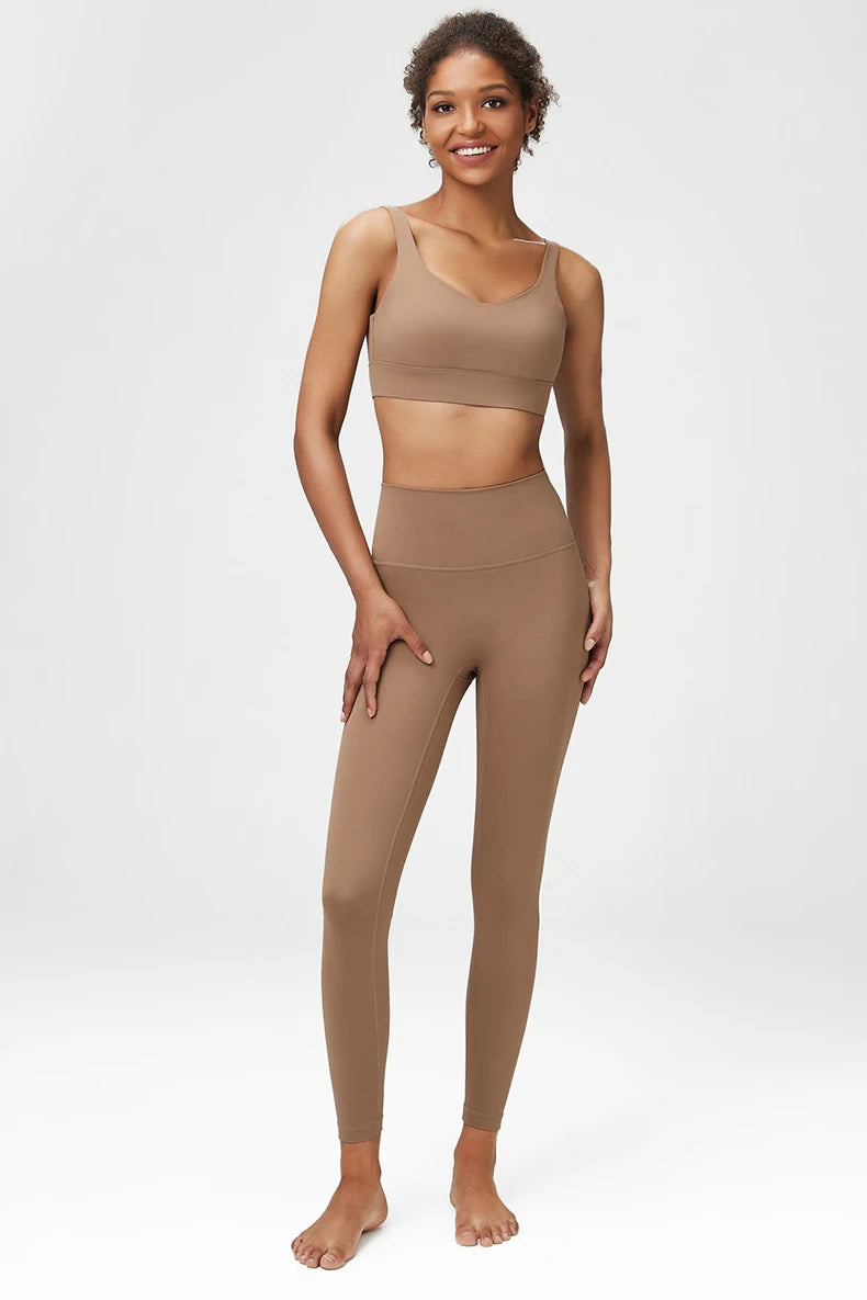 Women's Two Pieces Fitness Yoga Gym Breathable Workout Running Sportswear Set