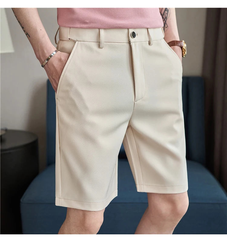 Men's Summer Thin Style Slim Fit Elastic Waist Shorts