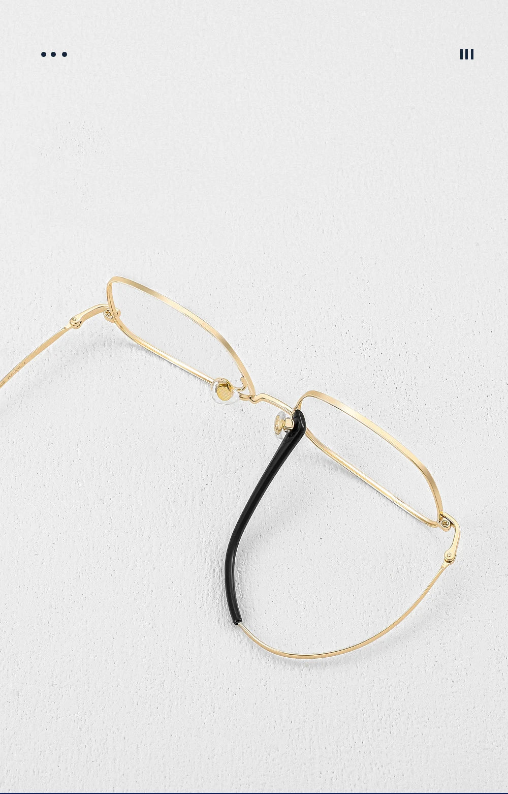 Anti Blue Light Glasses - Business Metal Square Frame for Men