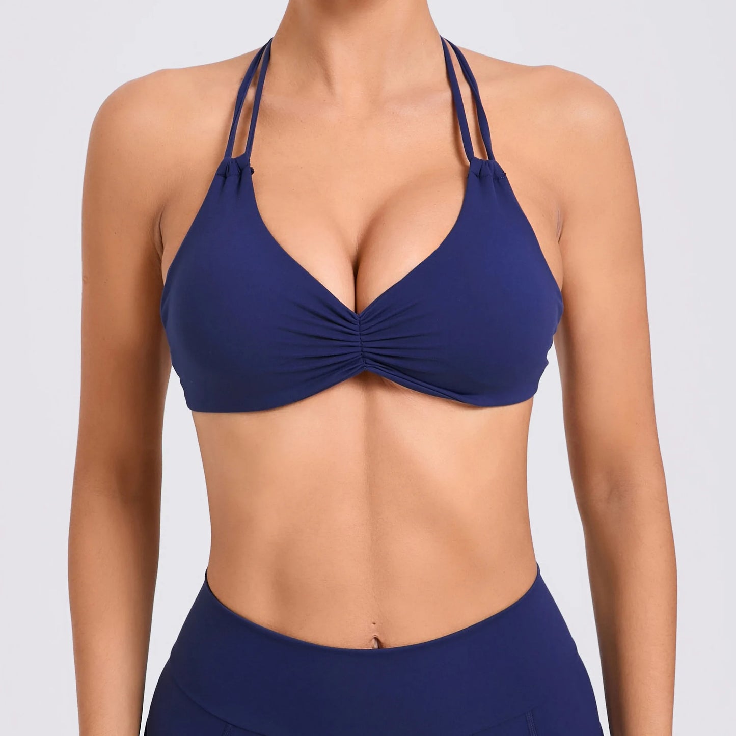 Women's Adjustable Yoga Bra Running Workout Underwear Fitness Push up Quick-Dry Sportswear Gym Top Scrunch Sports Bra